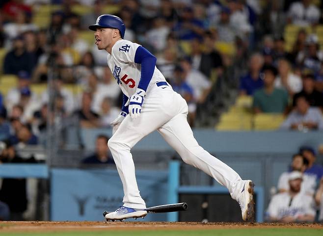 LA 다저스 1루수 프레디 프리먼은 1936년 이후 87년 만에 한 시즌 2루타 60개에 도전하고 있다. AFP연합뉴스