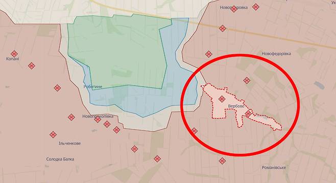 우크라이나 남부군은 자포리자주 마을 베르보베 근처 왼쪽 측면에서 러시아 방어선을 돌파했다고 밝혔다. / 사진=딥 스테이트 텔레그램