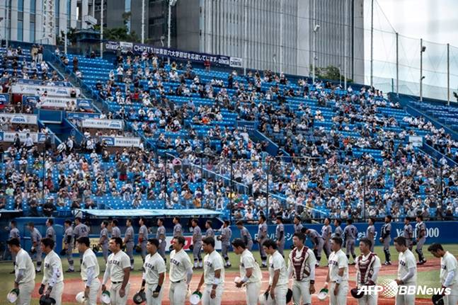 지난 2021년 메이지 진구 구장에서 열린 대학야구 경기 모습. /AFPBBNews=뉴스1