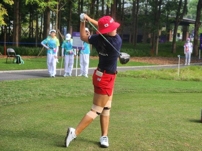 27일 연습하고 있는 유현조(사진=대한골프협회 제공)