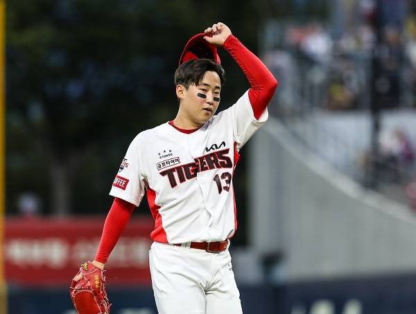 KIA 투수 윤영철이 10월 1일 문학 SSG전에서 시즌 9승을 노린다. 사진=KIA 타이거즈