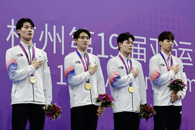 황선우·양재훈·이호준·김우민/항저우 아시안게임 홈페이지