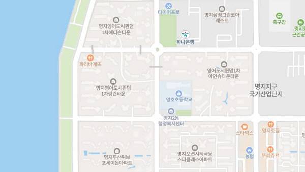 부산 명지 특이한 아파트 이름들. 사진=네이버지도 갈무리