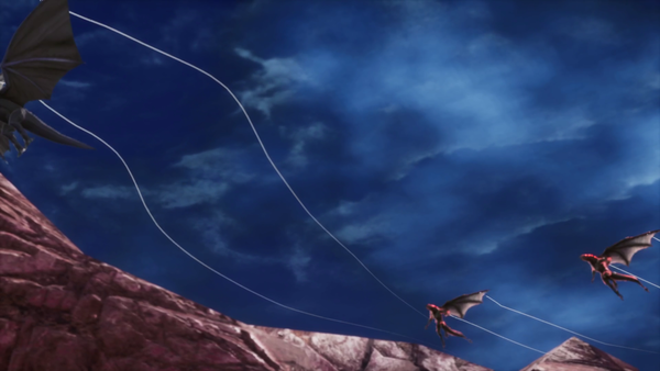 - 하늘에 갑자기 실지렁이가 날라다닌다