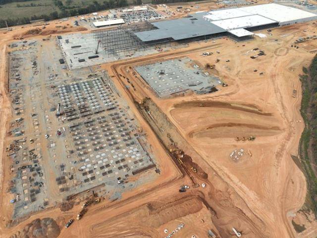 공사 중인 한화솔루션 미국 조지아주 카터스빌 공장 전경. 한화솔루션 제공