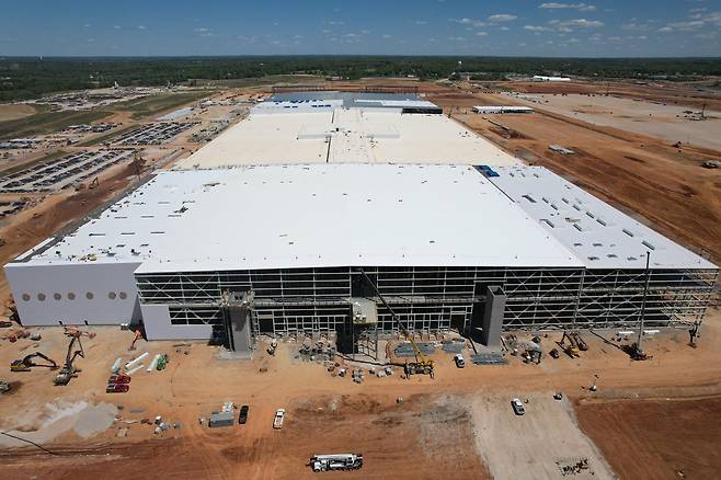 미국 켄터키주(州) SK온과 포드 합작사 블루오벌SK의 켄터키 공장 건설 현장./SK온 제공