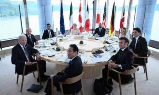 주요 7개국(G7) 정상회의에 참석한 G7 정상들의 모습. 연합뉴스
