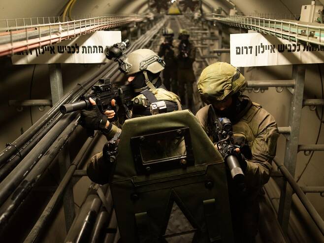 이스라엘의 지하터널(땅굴) 작전 특수부대인 야할롬 부대 훈련 장면./이스라엘 방위군