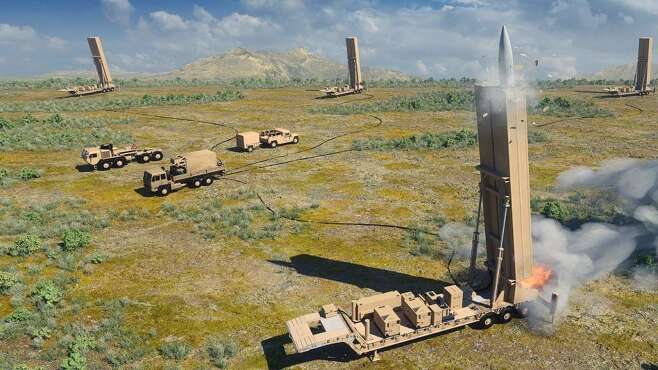 미국이 공개한 장거리극초음속무기(LRHW)의 가상 발사 장면. /미 의회조사국(CRS)