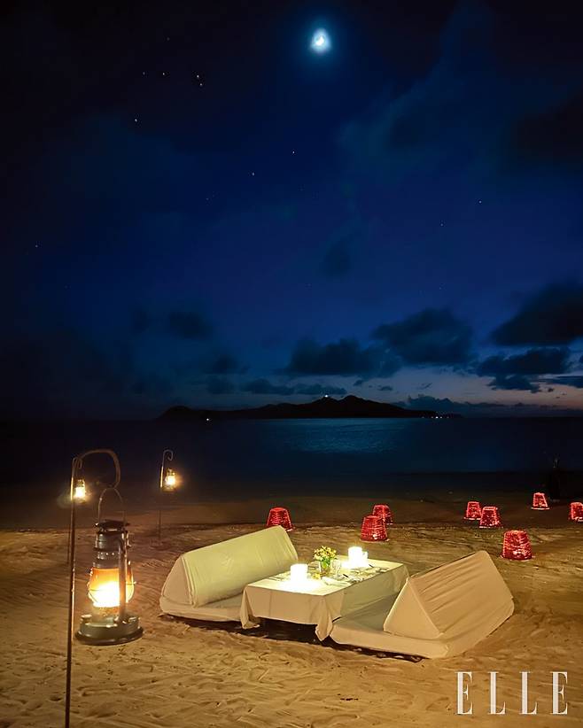 아만풀로의 다채로운 다이닝 프로그램. 해변에서 밤하늘을 바라보며 즐기는 비치 바비큐, 석회암 절벽에서 즐기는 와인, 경비행기가 착륙하는 활주로에서 파인다이닝 코스를 맛보는 런웨이 다이닝까지. 가격은 1인 기준 1만~1만5000페소(약 23만~35만 원).