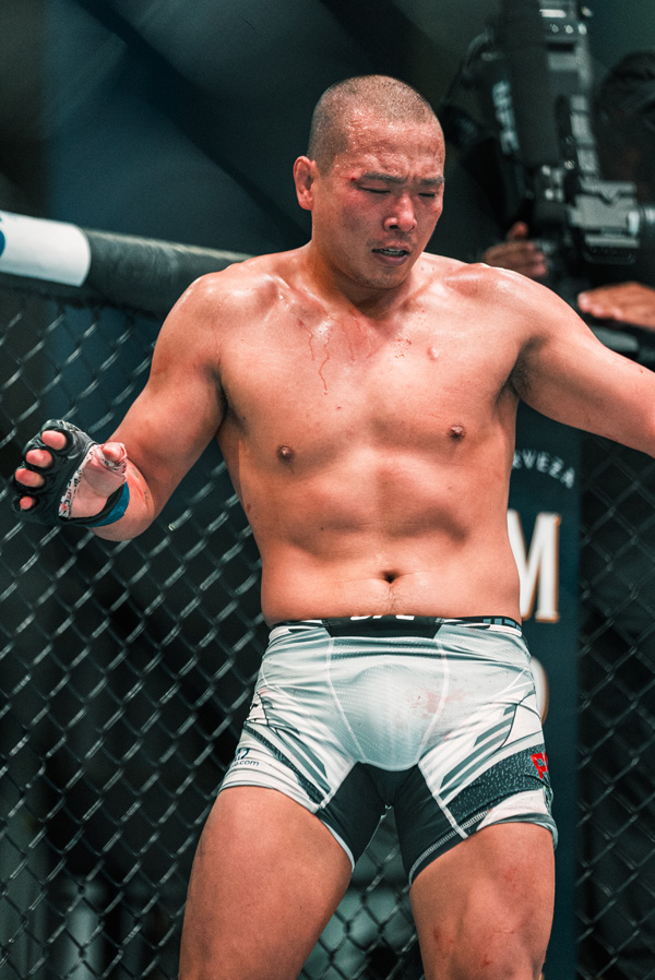 박준용은 지난 경기에서 승리를 확정한 뒤 춤을 보여줬다. 사진 제공= UFC