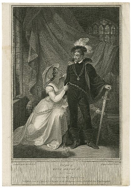 셰익스피어 사극 ‘헨리 4세’에 묘사된 헨리 퍼시 핫스퍼와 퍼시 부인 삽화. 1795년 작품 추정.