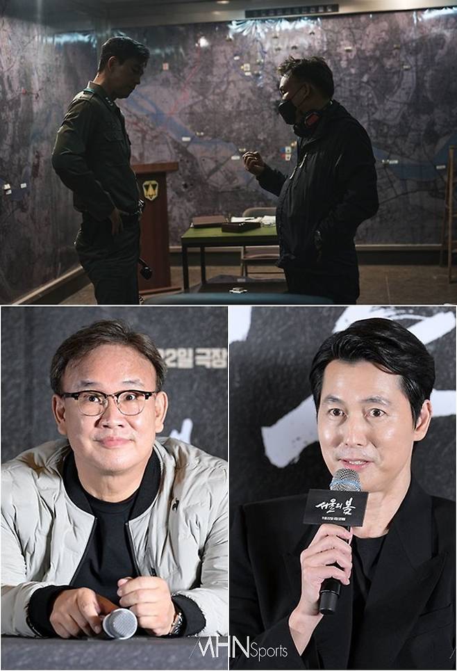 사진=영화 '서울의 봄' 현장 스틸(플러스엠엔터테인먼트 제공), 김성수 감독, 배우 정우성ⓒ MHN스포츠