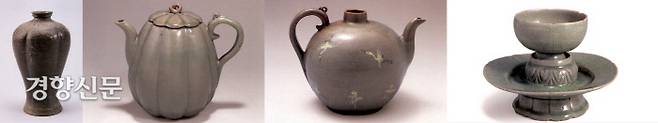서긍이 파견되었던 12세기 고려에서 사용된 각종 술 관련 질그릇(도기) 술병과 청자 주전자 및 청자 잔. |경기도박물관의 ‘ <900년전 이방인의 고려방문기-고려도경>(특별전 도록), 2018’에서