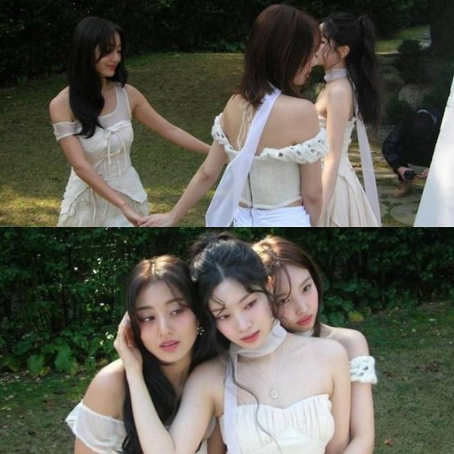 사진=위 왼쪽부터 지효, 나연, 다현 아래 왼쪽부터 지효, 다현, 나연/나연 소셜미디어 캡처