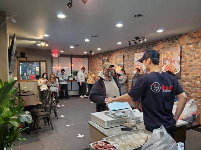 2020년 코로나19 확산 당시의 미국 뉴욕 알바니 BBQ 매장. BBQ 미국 제공