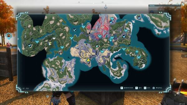 - 첫 시작 지점인 시작의 대지 기준으로 왼쪽에 위치한다