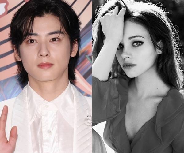 배우 차은우, 인디아 아이슬리 /사진=골든디스크 어워즈 사무국(차은우), 인스타그램