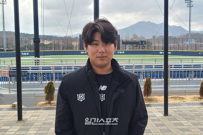 4일 부산 기장에서 열린 KT 스프링캠프에서 만난 문용익. 부산=윤승재 기자