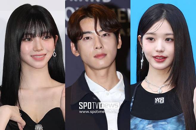 ▲ 카리나, 차은우, 장원영(왼쪽부터). ⓒ곽혜미 기자