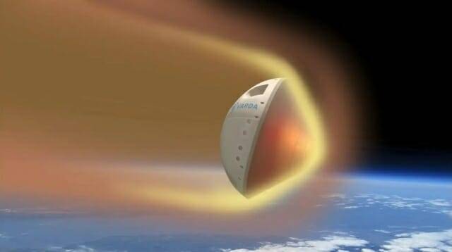 대기권에 재진입하는 W시리즈 위성을 상상한 모습 (일러스트=바르다스페이스)