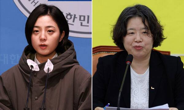 정의당 출신 류호정 전 의원과 배복주 전 부대표. 뉴시스