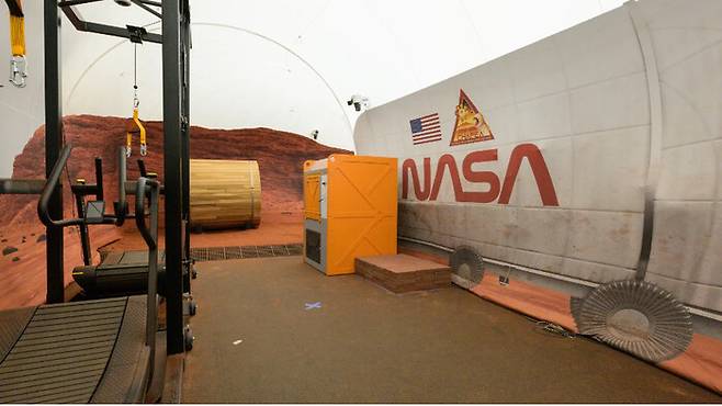 미국 휴스턴 나사존슨우주센터의 모의 화성 거주지 ‘마스 듄 알파’ 내부 모습. 나사 누리집 갈무리