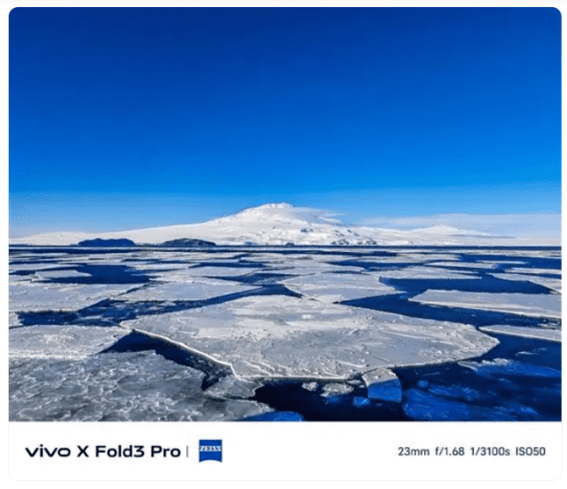 비보 X 폴드 3 프로로 촬영된 남극 풍경 (사진=비보)