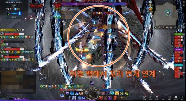 - 이 때 실드 스킬이나 댐감기, 하다 못해 힐 장판이라도 깔아두길 추천한다