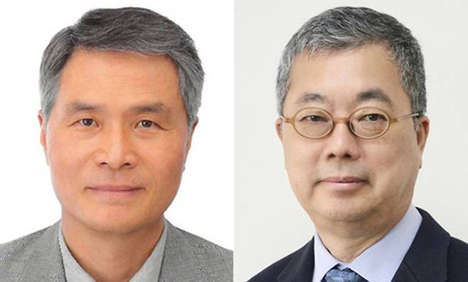 (왼쪽부터) 이기윤 신임 경인일보 회장, 홍정표 신임 경인일보 대표이사 사장. /경인일보 제공