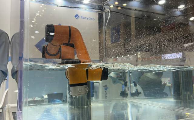 아우보 방수로봇 (사진=지디넷코리아 신영빈 기자)