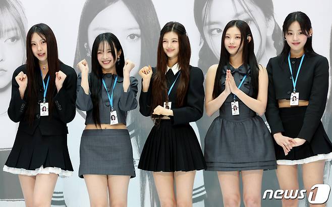 그룹 뉴진스의 혜인(왼쪽부터)과 하니, 다니엘, 해린, 민지 2024.3.22/뉴스1 ⓒ News1 장수영 기자