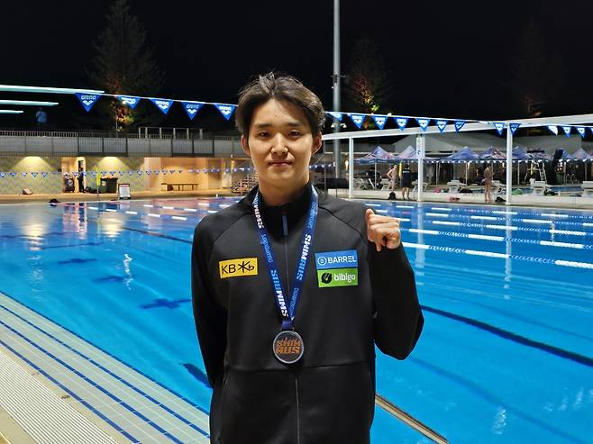 호주 오픈에서 동메달을 차지한 김우민(대한수영연맹 제공)