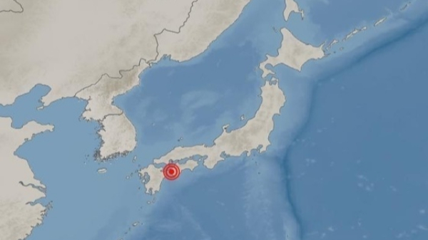 일본에서 발생한 지진의 흔들림이 우리나라까지 전달됐다. 사진은 17일 저녁 지진이 발생한 일본 오이타현 오이타시 동쪽 해역. /사진=뉴스1(기상청 제공)