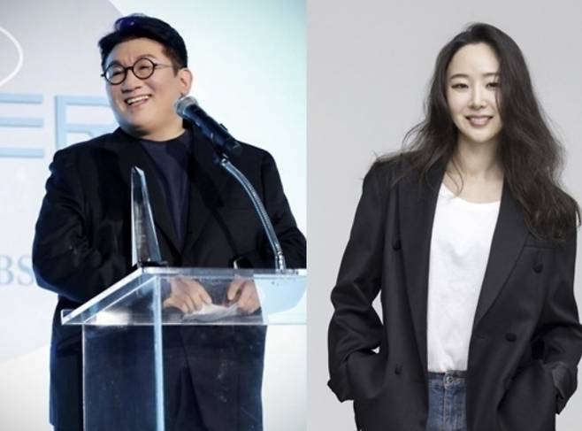 (왼쪽부터)방시혁 하이브 의장, 민희진 어도어 대표/사진=뉴스1