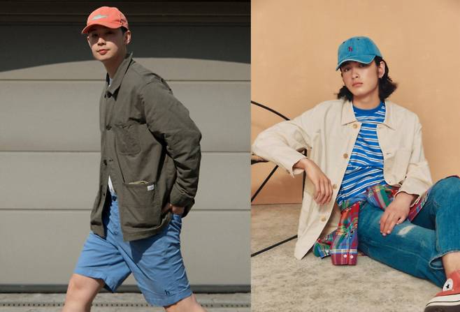 최근 워크재킷이 인기를 얻고 있다. 사진은 헤지스의 워크재킷 화보. /사진=LF