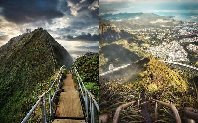 '천국의 계단'이라고 불려온 하와이 오아후(Oahau)섬의 랜드마크인 '하이쿠 계단(Haiku Stairs)'이 결국 철거에 들어간다. [사진출처=픽사베이]