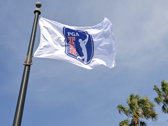 PGA 투어 깃발. 중앙포토