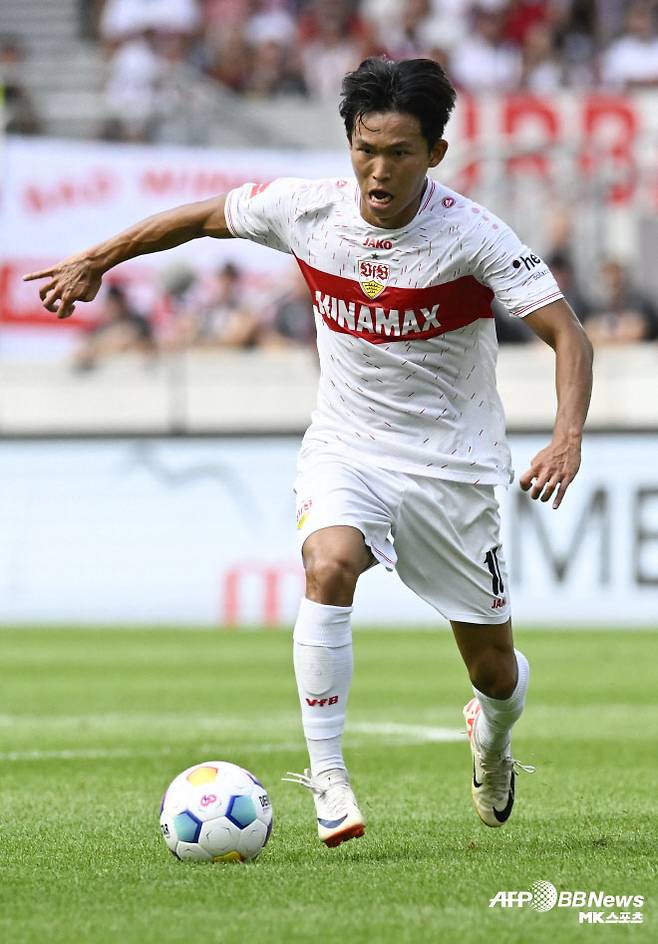 정우영은 2023-24시즌부터 VfB 슈투트가르트에서 활약 중이다. 사진=AFPBBNews=News1