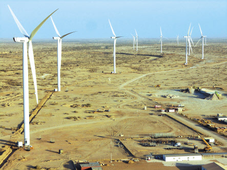 DL에너지가 보유하고 있는 파키스탄 메트로 풍력 발전 단지 전경 [DL그룹 제공]