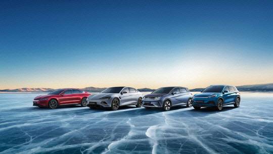 중국 BYD 라인업. BYD 홈페이지