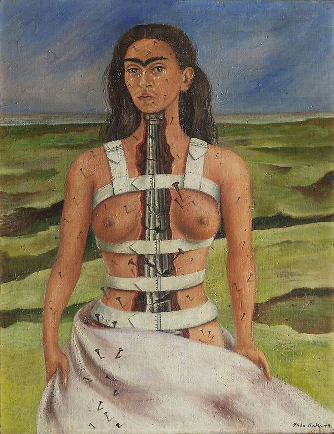 프리다 칼로, ‘부러진 기둥’, 1944, 돌로레스 올메노 파티노 박물관, 멕시코시티.