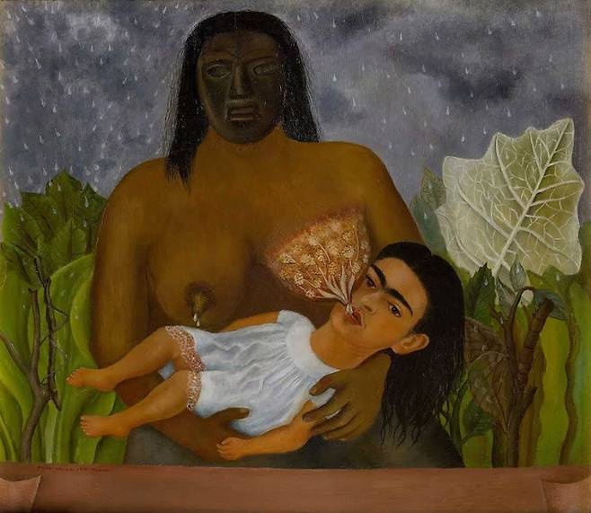 프리다 칼로, ‘내 유모와 나’, 1937, 돌로레스 올메도 파티노 박물관, 멕시코시티.