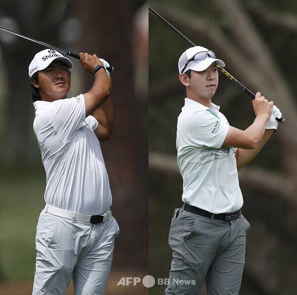 2024년 미국프로골프(PGA) 투어 머틀비치 클래식에 출전한 김성현, 노승열 프로가 2라운드에서 경기하는 모습이다. 사진제공=ⓒAFPBBNews = News1