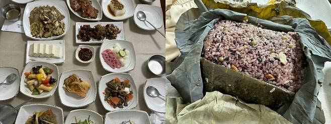 3명 이상 모일 때 가면 좋을 푸른농원연입밥의 인기메뉴 연잎밥과 정식. 블로거 지혜로운피글렛 제공