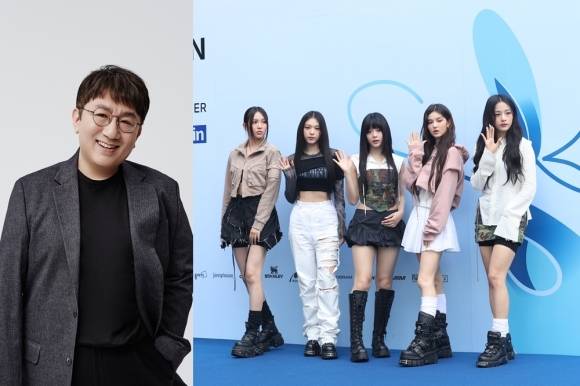 방시혁 하이브 의장, 걸그룹 뉴진스. 하이브 제공·연합뉴스