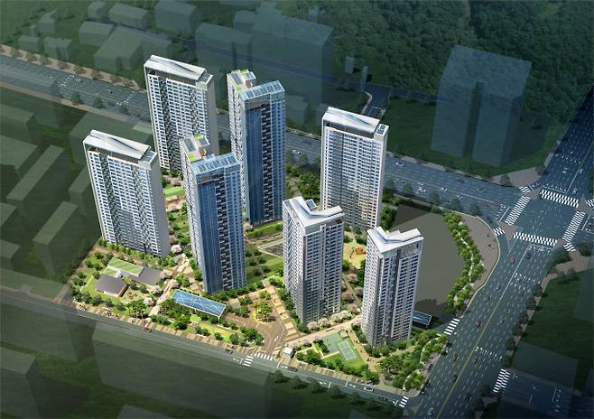 서울 도곡동 개포한신아파트 조합이 최근 재건축 시공사 입찰을 진행했지만 참여 업체가 한 군데도 나오지 않아 유찰됐다. 사진은 개포한신아파트 사업 조감도. /사진=개포한신조합