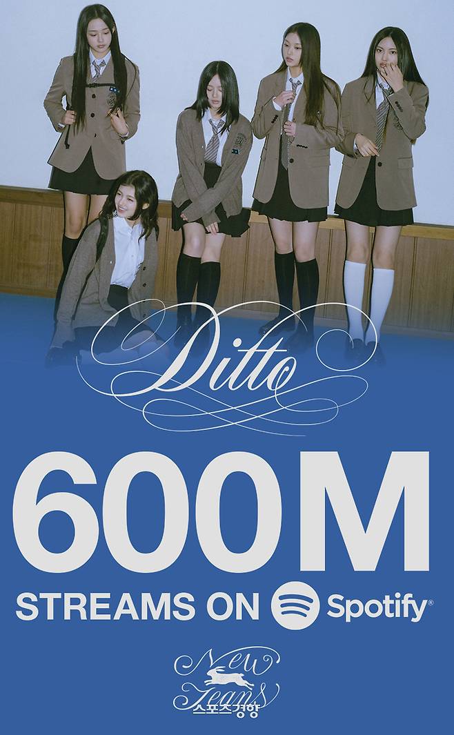 그룹 뉴진스 6억 스트리밍 축전. 어도어 제공