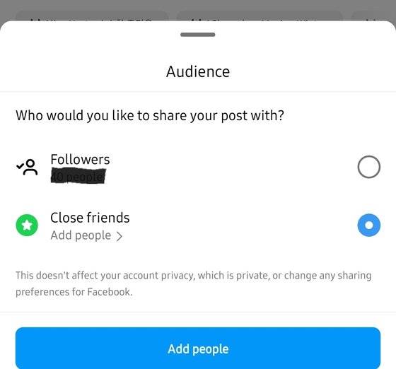 '끼리끼리' 소통에 익숙한 요즘 사용자들을 위해 인스타그램은 지난해 11월부터 '친한 친구' 기능을 탑재했다. 사진 인스타그램 캡처