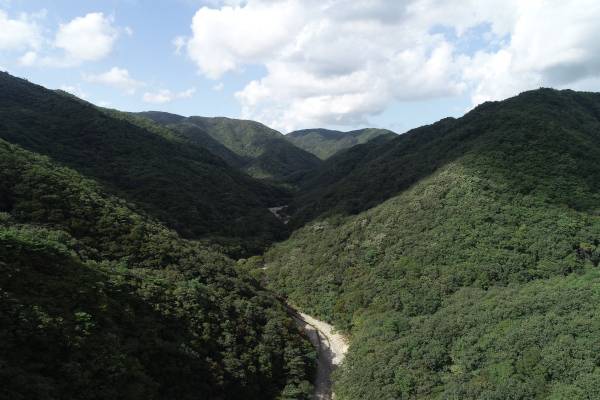 항사댐 건설 예정지 전경. 항사댐 예정 지역은 홍수안전도가 4등급 이하 취약지역 비율이 39.9%로 근본적인 홍수방어대책 마련이 시급한 곳이다. 포항시 제공